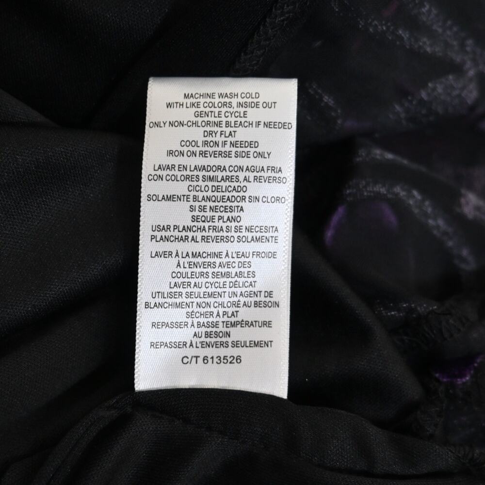 Taylor Womens 8 Black Floral Velvet Fully Lined Midi Dress NEW - Picture 12 of 12
